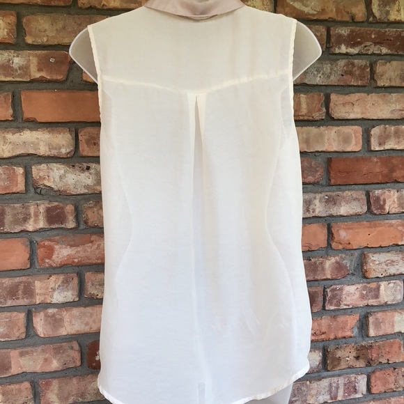 Charlotte Russe large sheer sleeveless button down - Picture 3 of 8
